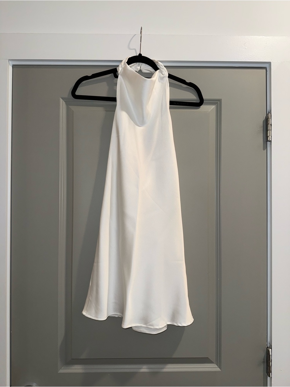 Nasty Gal White Halter Neck A-Line Dress
